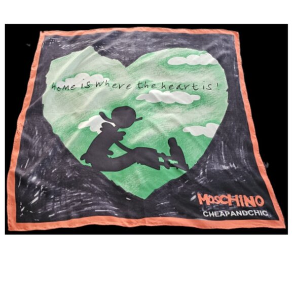 MOSCHINO Olive Oyl Silk Printed Scarf!!! - Picture 1 of 11